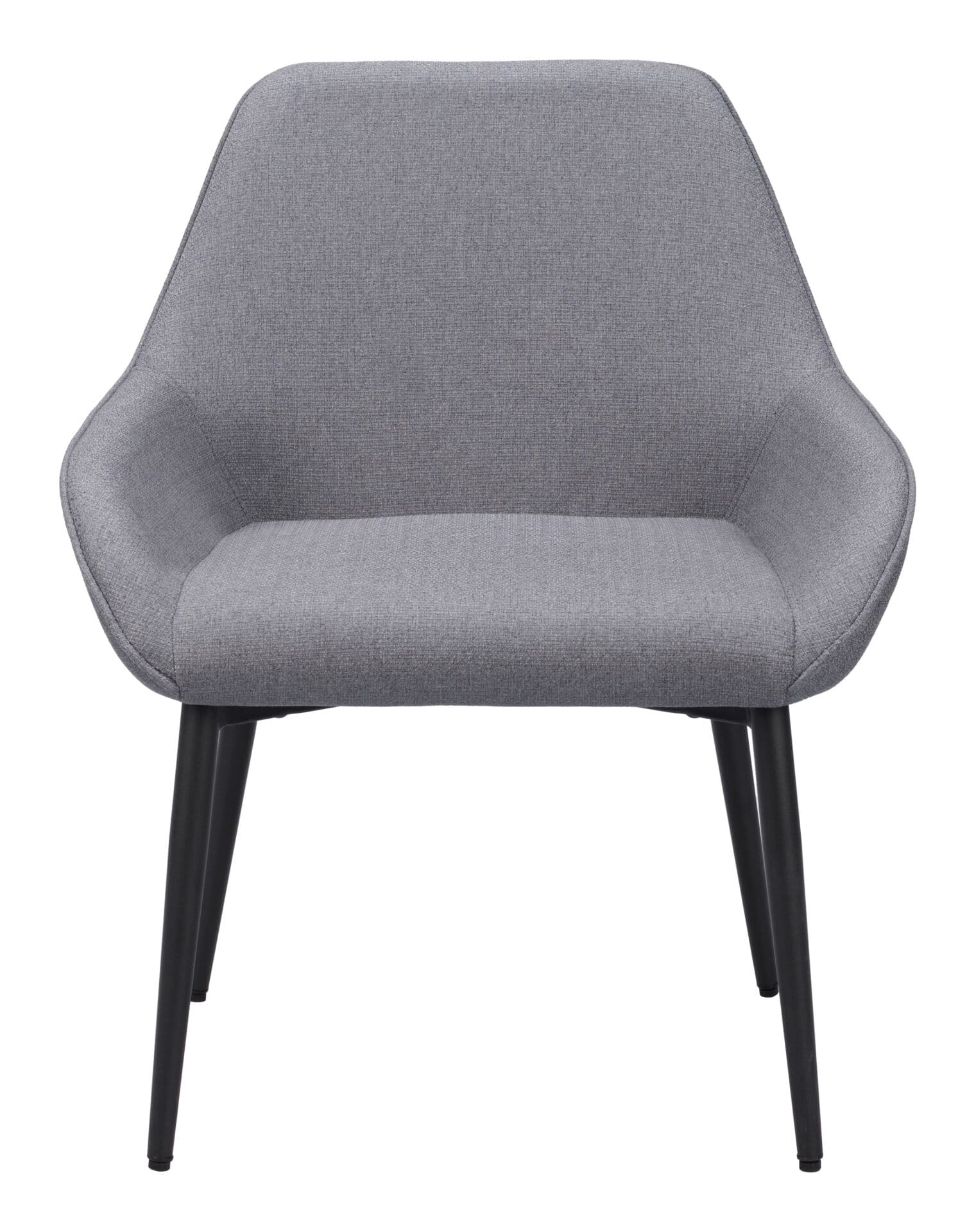 Gray Dining Chair with Armrests, Steel Frame, and Water-Resistant Fabric (Set of 2) 3 Gray Dining Chair with Armrests, Steel Frame, and Water-Resistant Fabric (Set of 2) - Image 3