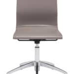 Slim Faux Leather Glider Chair with Lumbar Support, Taupe Finish 11 Slim Faux Leather Glider Chair with Lumbar Support, Taupe Finish