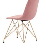 Pink Velvet Dining Chair with Metal Base (Set of 4) 16 Pink Velvet Dining Chair with Metal Base (Set of 4)