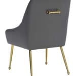 Gray & Gold Upholstered Armchair with Cushion and Metal Legs 16 Gray & Gold Upholstered Armchair with Cushion and Metal Legs