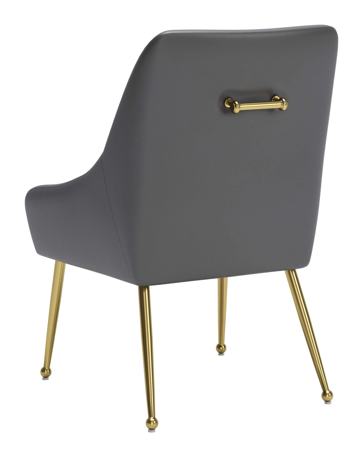 Gray & Gold Upholstered Armchair with Cushion and Metal Legs 7 Gray & Gold Upholstered Armchair with Cushion and Metal Legs - Image 7