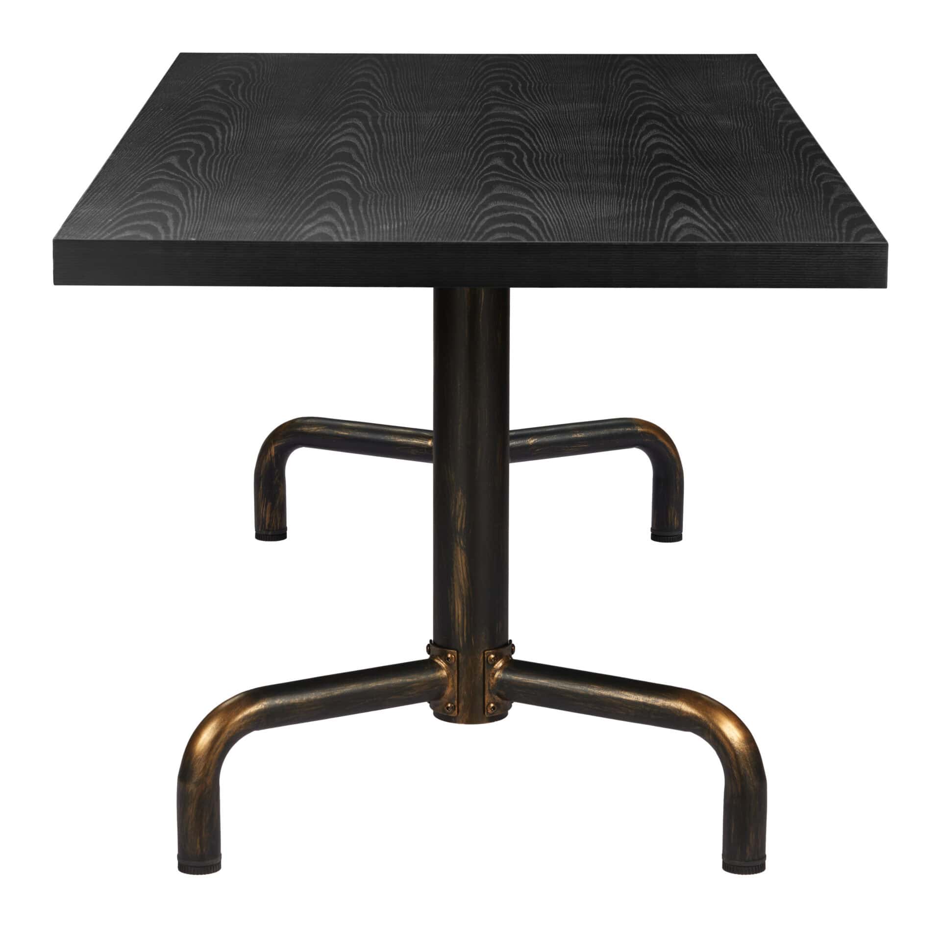 Modern Industrial Dining Table with Steel Frame and Laminate Top 2 Modern Industrial Dining Table with Steel Frame and Laminate Top - Image 2