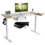 Adjustable Sit to Stand Desk with USB Port Natural 10 Adjustable Sit to Stand Desk with USB Port Natural