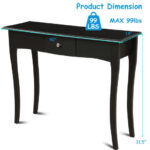 Elegant Acacia Wood Console Table with Drawer for Storage
