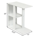 Modern 3 Tier End Table with Storage Shelf 11 Modern 3 Tier End Table with Storage Shelf