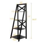 4-Tier A-Frame Wood Display and Storage Bookshelf (Set of 2)