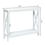 X-Design 2-Tier Console Table with Open Shelf Storage