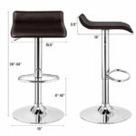 Adjustable Backless Swivel PU Leather Bar Stools (Set of 2)
