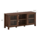 Walnut TV Stand for TVs up to 65 Inches with Storage