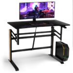 Adjustable Gaming Desk with Pneumatic Height and Cable Management