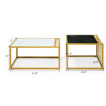 Modern Stackable Faux Marble and Metal Side Tables (Set of 2) 11 Modern Stackable Faux Marble and Metal Side Tables (Set of 2)