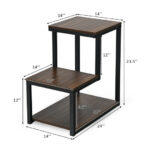 3 Tier Ladder End Table with Storage Shelves for Living Room 11 3 Tier Ladder End Table with Storage Shelves for Living Room