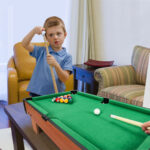 Mini Tabletop Pool Table Set with Accessories for Indoor Fun (Set of 1)