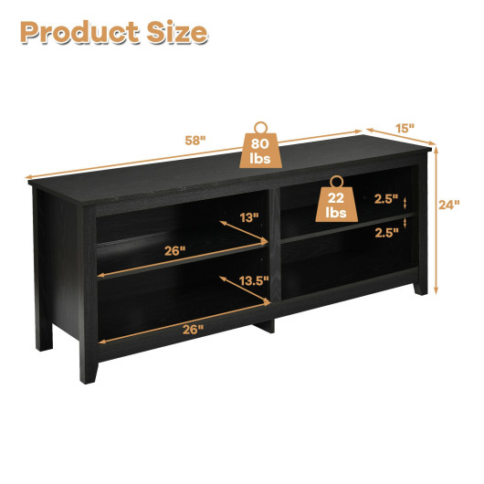 Adjustable 4-Cubby TV Stand for TVs Up to 65 Inches 4 Adjustable 4-Cubby TV Stand for TVs Up to 65 Inches - Image 4
