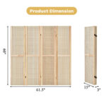 Foldable 5 ft Pegboard Room Divider Privacy Screen (4 Panels)