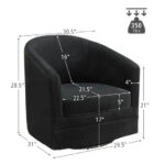 Velvet Swivel Barrel Accent Chair with Metal Base for Living Room 12 Velvet Swivel Barrel Accent Chair with Metal Base for Living Room