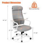 Heated Adjustable Mesh Office Chair with Lumbar and Headrest Support