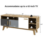 65 Inch TV Stand with Storage Cabinets and Shelves for Living Room 11 65 Inch TV Stand with Storage Cabinets and Shelves for Living Room