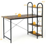 48-Inch Reversible Computer Desk with Shelves for Small Spaces 19 48-Inch Reversible Computer Desk with Shelves for Small Spaces