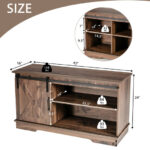 Farmhouse Sliding Barn Door TV Stand Dark Walnut 43 Inches 12 Farmhouse Sliding Barn Door TV Stand Dark Walnut 43 Inches