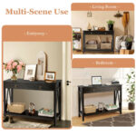 Sleek Console Table with Drawer and Shelf for Entryway