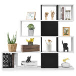 5 Tier Ladder Corner Bookshelf with Storage Rack