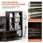 Space-Saving TV Stand and Bookshelf Combo for TVs up to 50