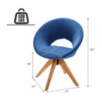 Swivel Mid-Century Velvet Accent Chair with Oversized Upholstered Seat 12 Swivel Mid-Century Velvet Accent Chair with Oversized Upholstered Seat