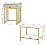 Space-Saving Nesting Coffee Table and Side Table Set (Set of 2) 12 Space-Saving Nesting Coffee Table and Side Table Set (Set of 2)