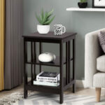 3 Tier End Table with Reinforced Bars and Stable Structure (Set of 2)
