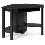 Space-Saving Wooden Corner Desk with Drawer and Storage Shelves 24 Space-Saving Wooden Corner Desk with Drawer and Storage Shelves