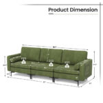 Modular L-Shaped Sectional Sofa with Storage and USB Ports