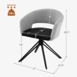 Swivel Sherpa Accent Chair with Steel Legs and Hollow Back 11 Swivel Sherpa Accent Chair with Steel Legs and Hollow Back