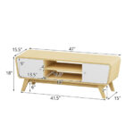 Sliding Door TV Stand with Adjustable Shelf for 55 Inch TVs 26 Sliding Door TV Stand with Adjustable Shelf for 55 Inch TVs