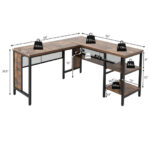 Industrial L-Shaped Corner Desk with Shelves for Home Office 19 Industrial L-Shaped Corner Desk with Shelves for Home Office