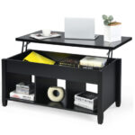 Lift Top Coffee Table with Hidden Storage and Open Shelves 11 Lift Top Coffee Table with Hidden Storage and Open Shelves