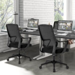 Ergonomic Black Mesh Chair with Adjustable Height and Lumbar Support