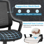 Ergonomic Black Mesh Chair with Adjustable Height and Lumbar Support