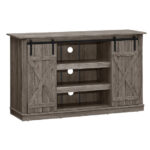 Rustic Sliding Barn Door TV Stand with Adjustable Storage Shelves 17 Rustic Sliding Barn Door TV Stand with Adjustable Storage Shelves