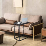 Modern C Shape Side Table with Durable Steel Frame