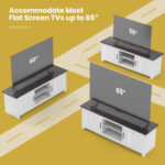 Modern TV Stand with Cabinets and Shelves for 65-Inch TVs 21 Modern TV Stand with Cabinets and Shelves for 65-Inch TVs