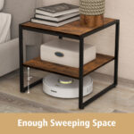 Industrial 2-Tier End Tables with Shelves Rustic Brown (Set of 2) 13 Industrial 2-Tier End Tables with Shelves Rustic Brown (Set of 2)