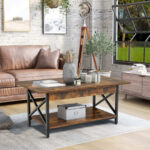 Industrial Coffee Table with 2-Tier Storage and Retro Design 15 Industrial Coffee Table with 2-Tier Storage and Retro Design