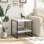2 Tier End Table with Reversible Shelf Design and Storage 8 2 Tier End Table with Reversible Shelf Design and Storage