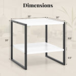 2 Tier End Table with Reversible Shelf Design and Storage 12 2 Tier End Table with Reversible Shelf Design and Storage