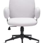 Adjustable Beige Office Chair with Swivel Base and Armrests 15 Adjustable Beige Office Chair with Swivel Base and Armrests