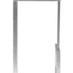 Black Stainless Steel Barstools with Faux Leather Seats (Set of 2)