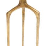 Round Antique Gold Accent Tables with Rimmed Top (Set of 2)
