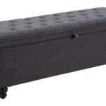 Velvet Upholstered Storage Bench with Tufted Seat and Hidden Compartment 7 Velvet Upholstered Storage Bench with Tufted Seat and Hidden Compartment