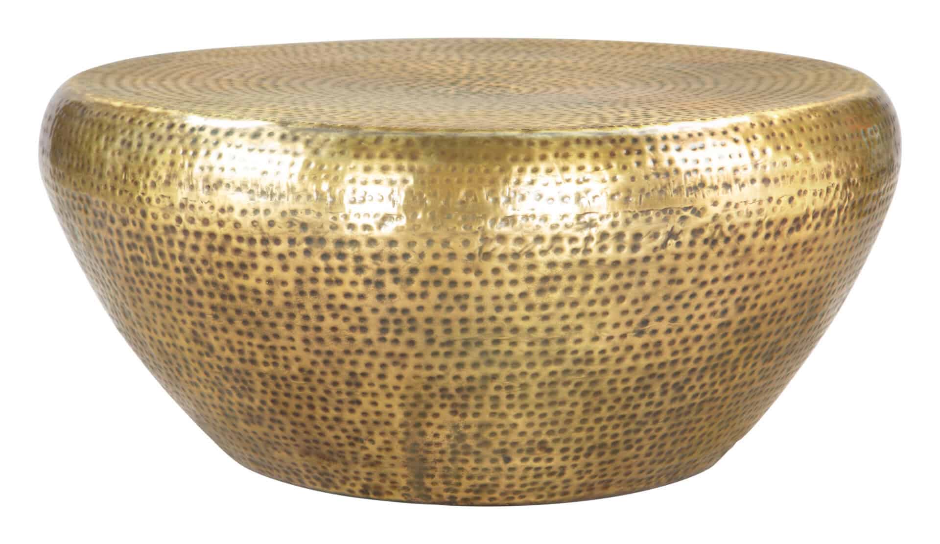 Round Gold Boho Coffee Table with Steel Frame 3 Round Gold Boho Coffee Table with Steel Frame - Image 3